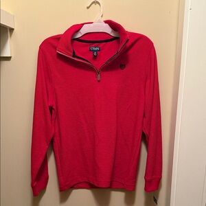 Chaps Vibrant Red Half-Zip Sweater